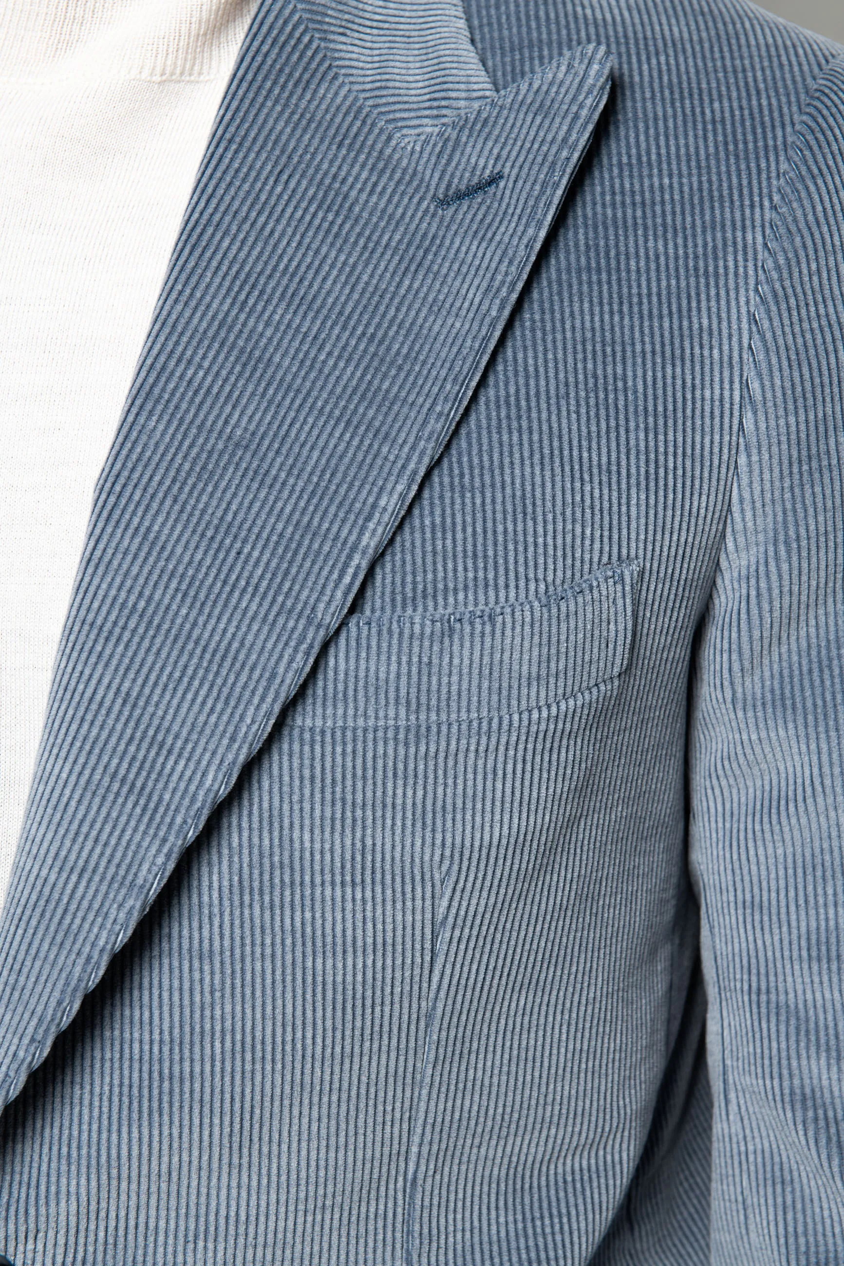 Light blue corduroy jacket "Soragna Capsule Collection" - Made in Italy