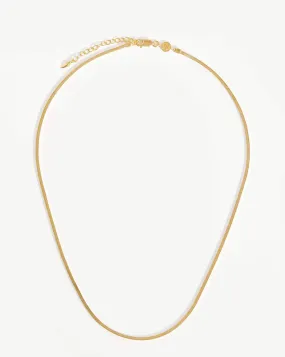 Lucy Williams Short Square Snake Chain Necklace