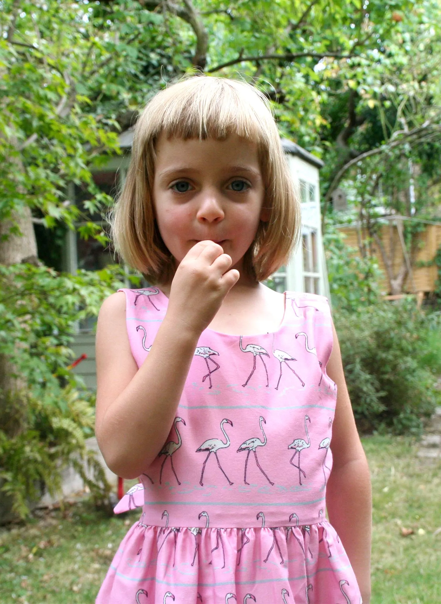 Martha Children's Dress - Pink Flamingo