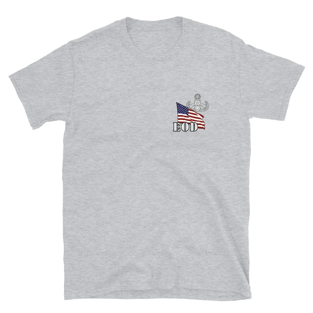 Master EOD Marine and US Flag Short-Sleeve Unisex T-Shirt