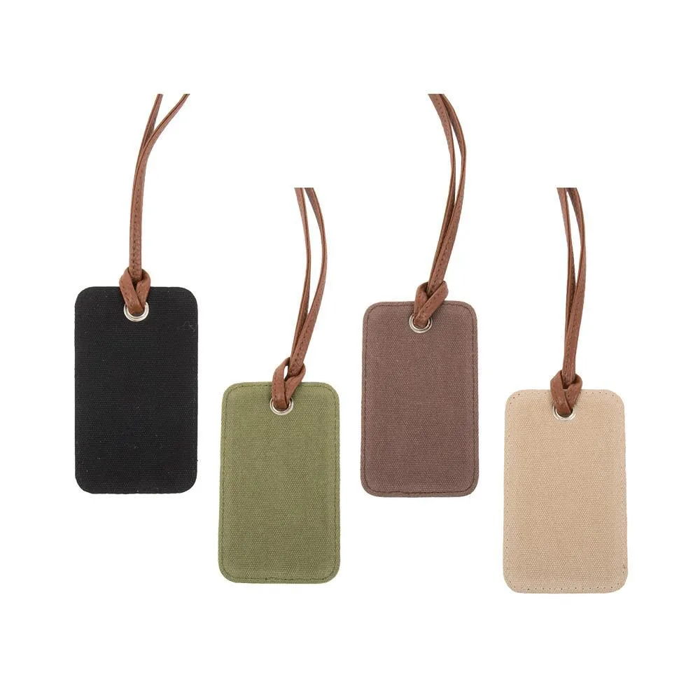 Mens Canvas Luggage Tag