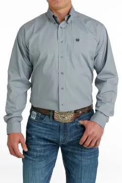 Men's Cinch SOLID BUTTON-DOWN WESTERN SHIRT - GRAY