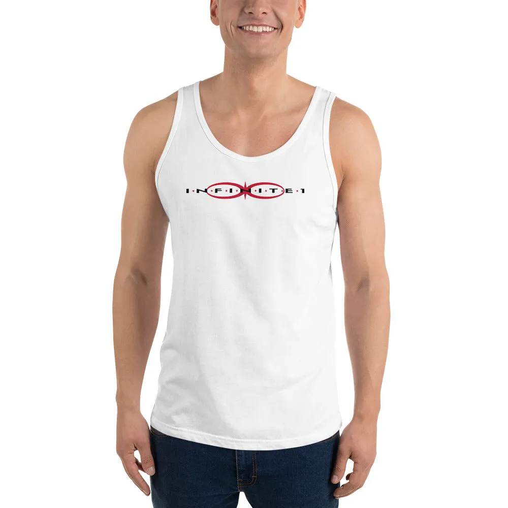 Men's Text And Logo Print Tank Top