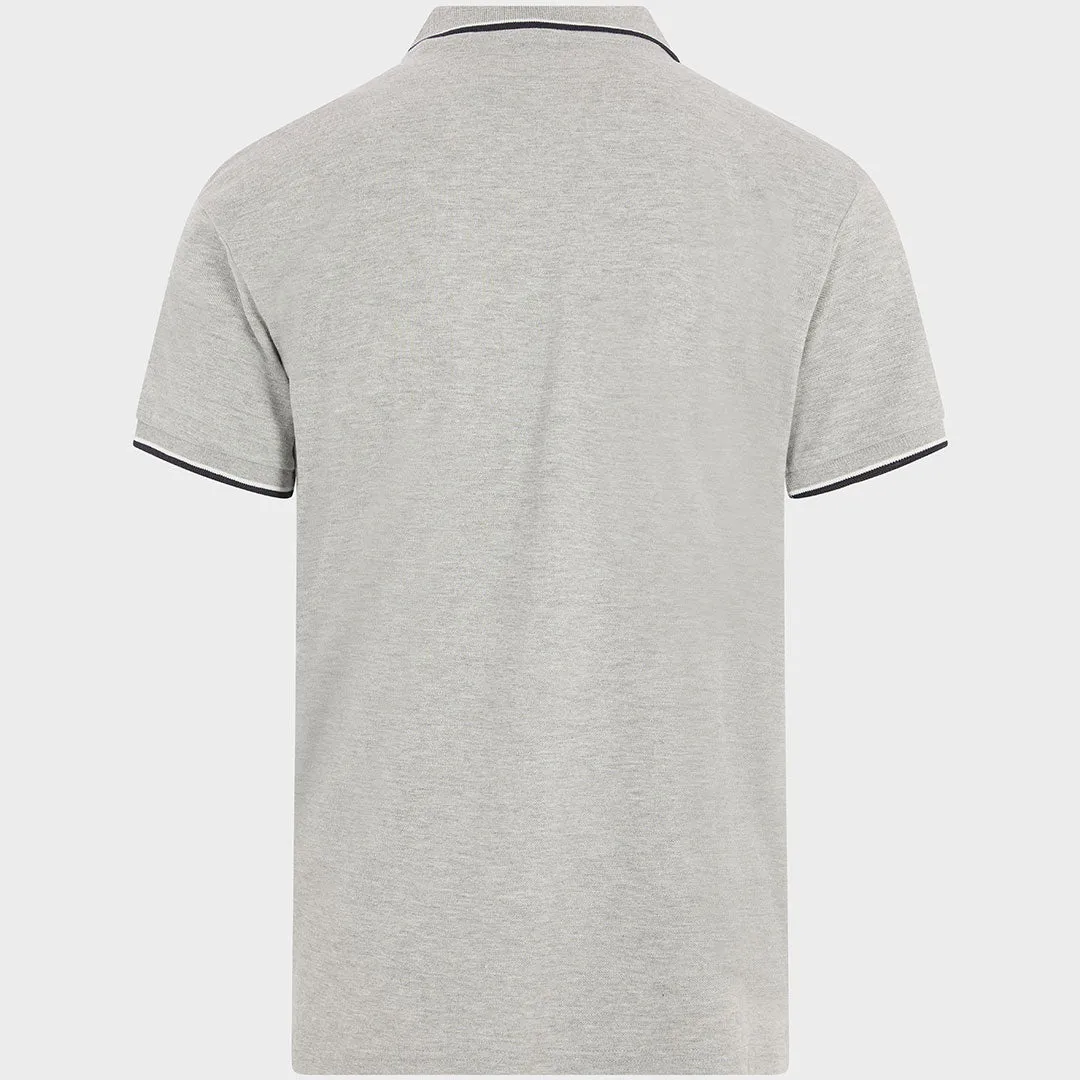 Men`s Tipped Collar Polo Grey