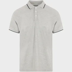 Men`s Tipped Collar Polo Grey