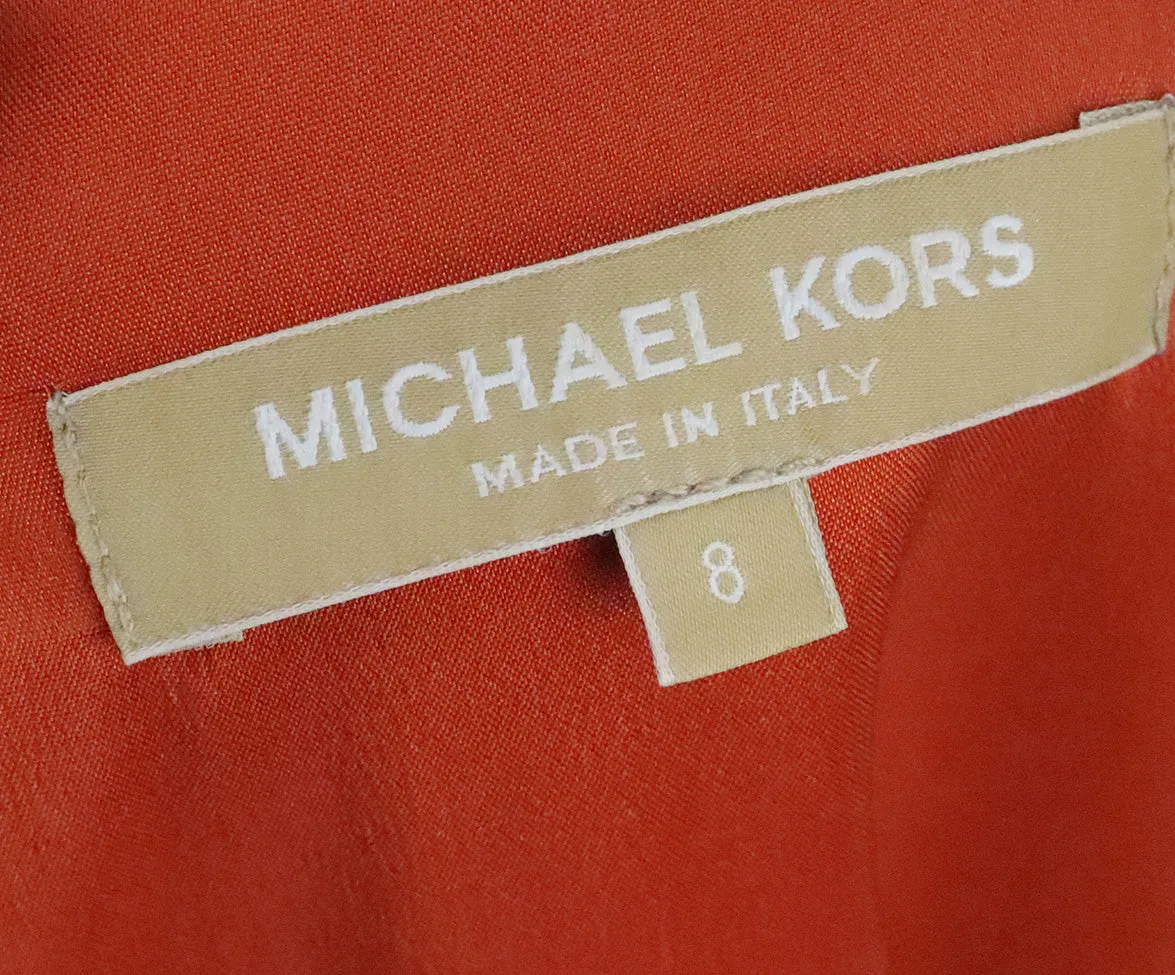 Michael Kors Orange Wool Dress sz 8