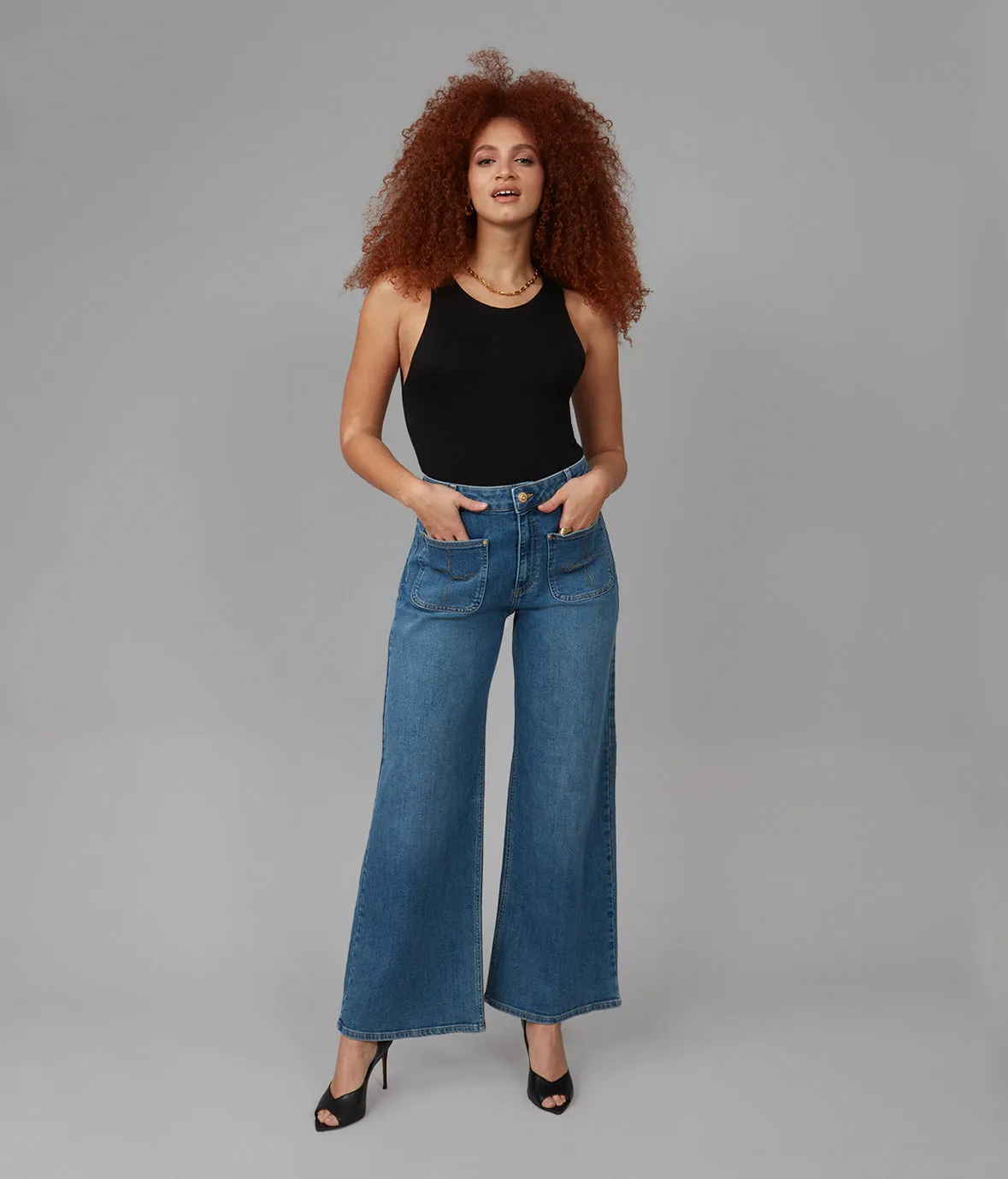 MILAN-RCB High Rise Wide Leg Jeans