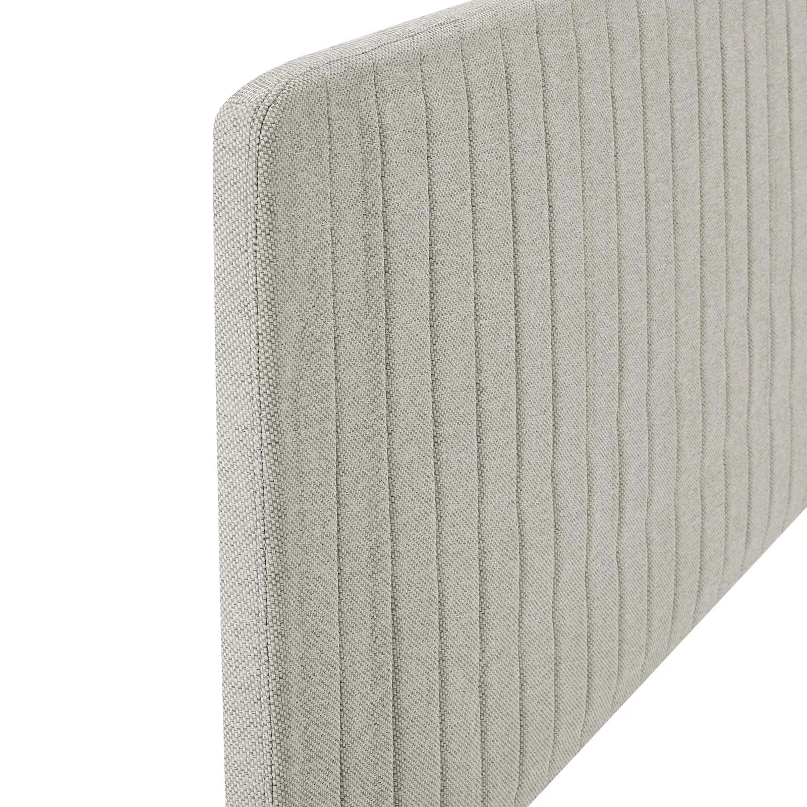 Milenna Channel Tufted Upholstered Fabric Headboard