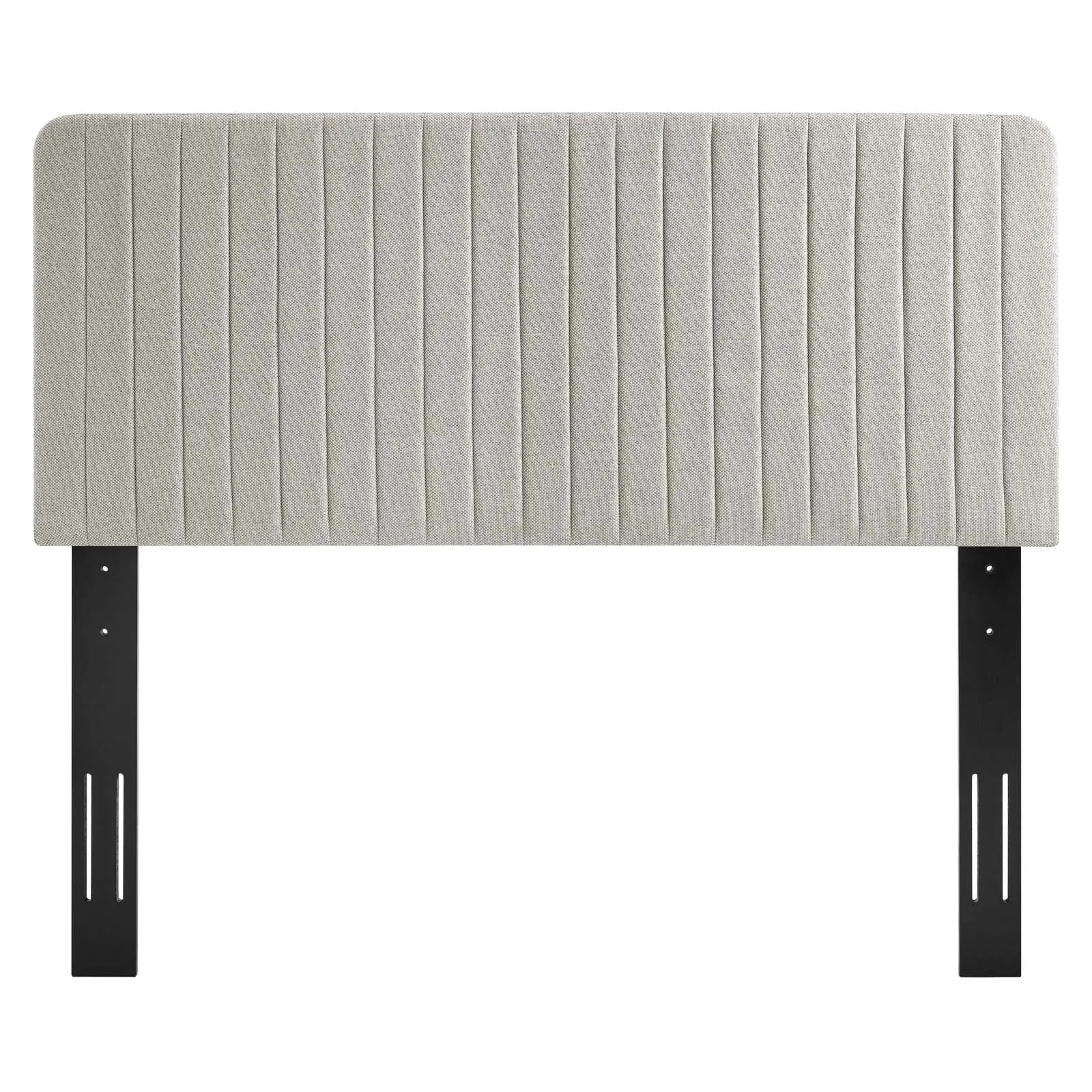 Milenna Channel Tufted Upholstered Fabric Headboard