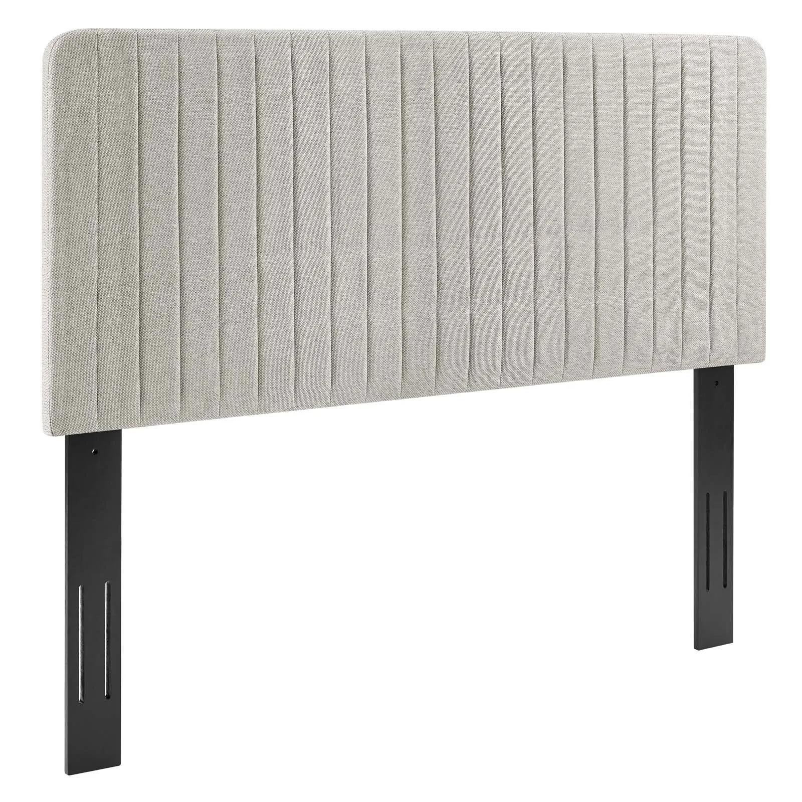 Milenna Channel Tufted Upholstered Fabric Headboard