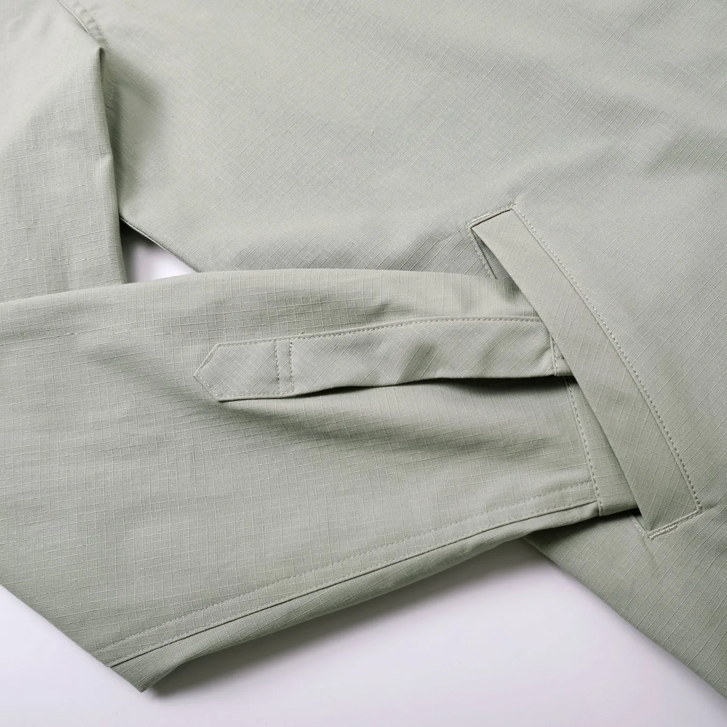 Mint Ripstop Zip-Up Overshirt