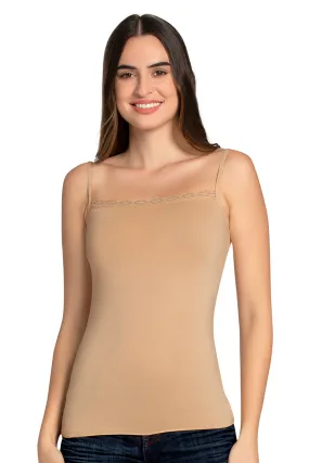 Modal Lace Camisole - Hazelnut