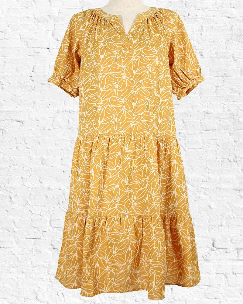 Mustard Organic Cotton Althea Dress