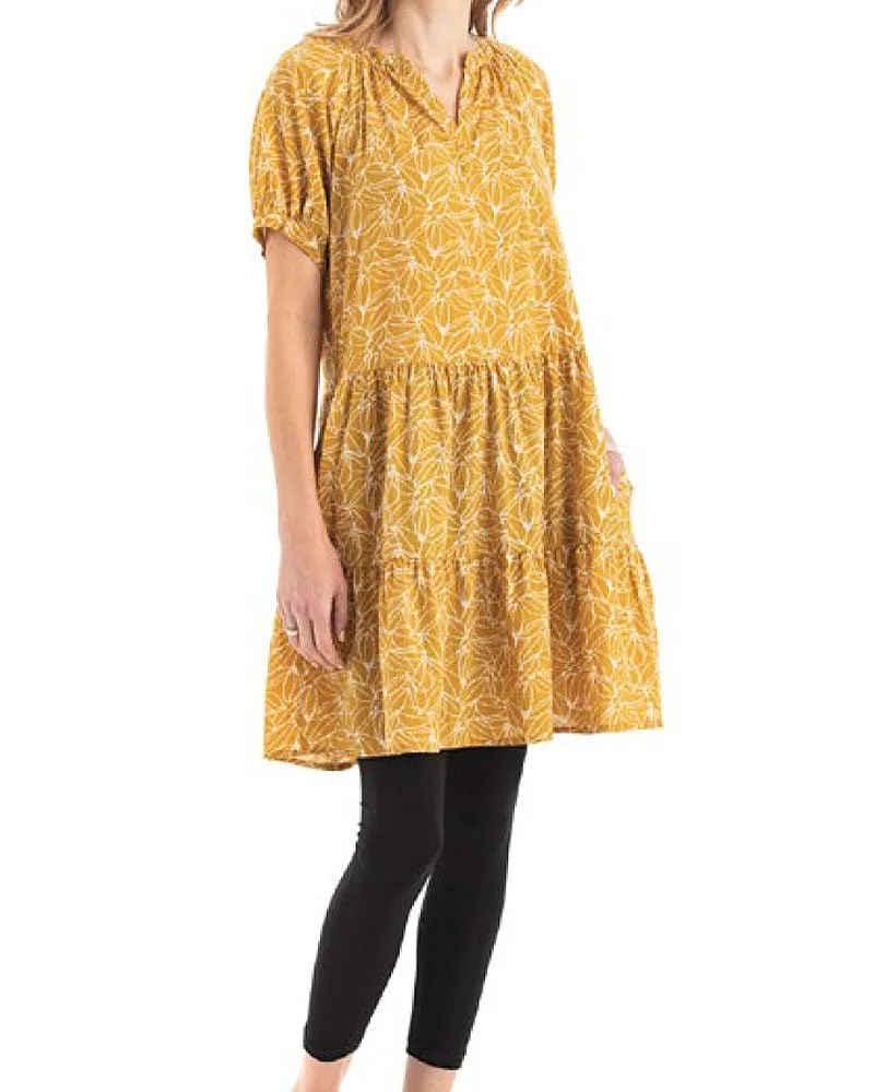 Mustard Organic Cotton Althea Dress