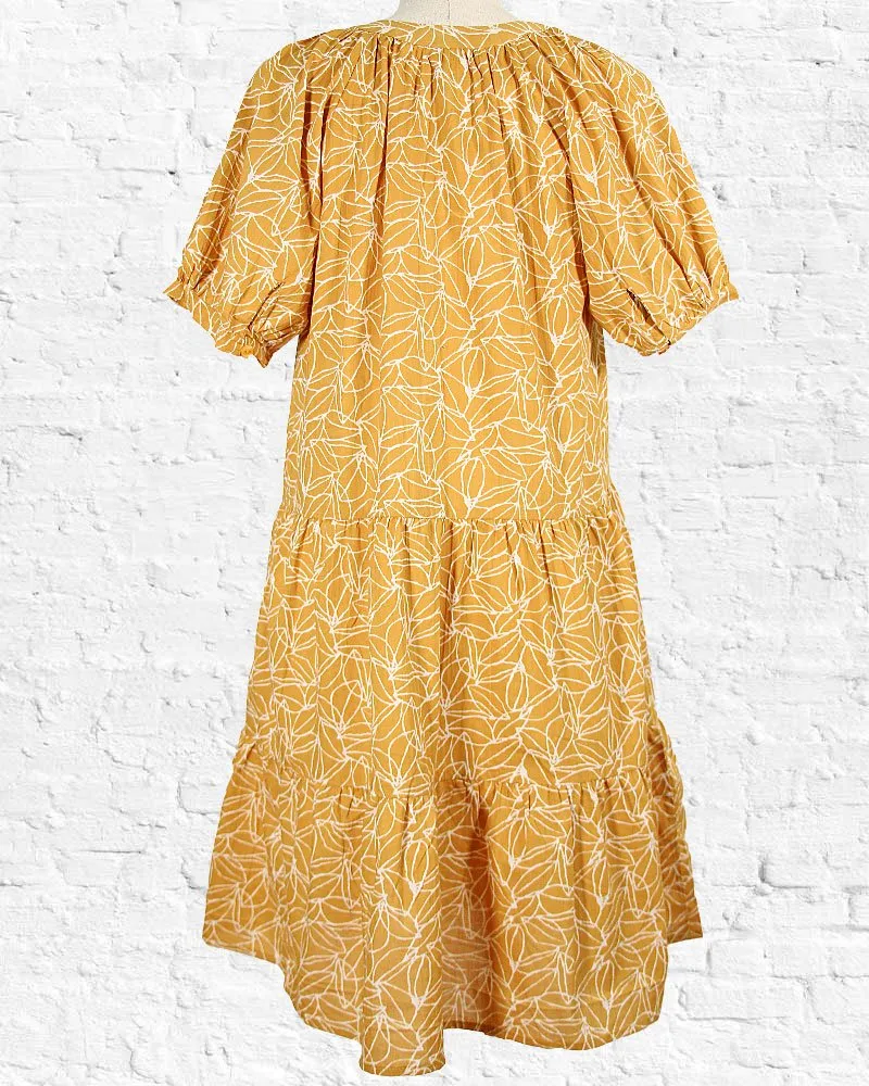 Mustard Organic Cotton Althea Dress