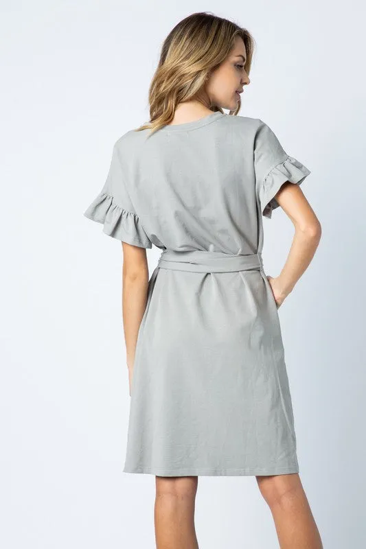 Natalie Ruffle Sleeve Dress