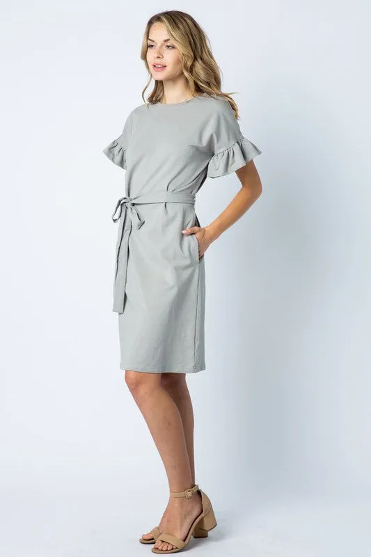 Natalie Ruffle Sleeve Dress