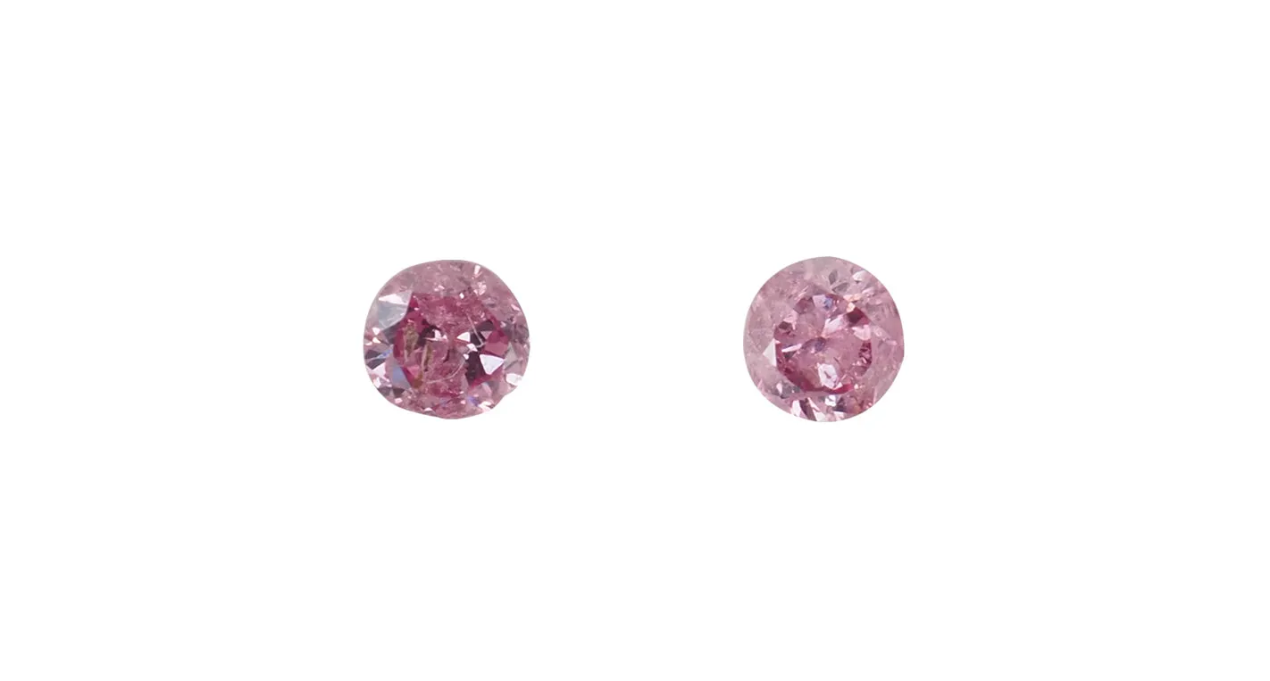 Natural Pink Diamonds, 2pc, 0.28ct