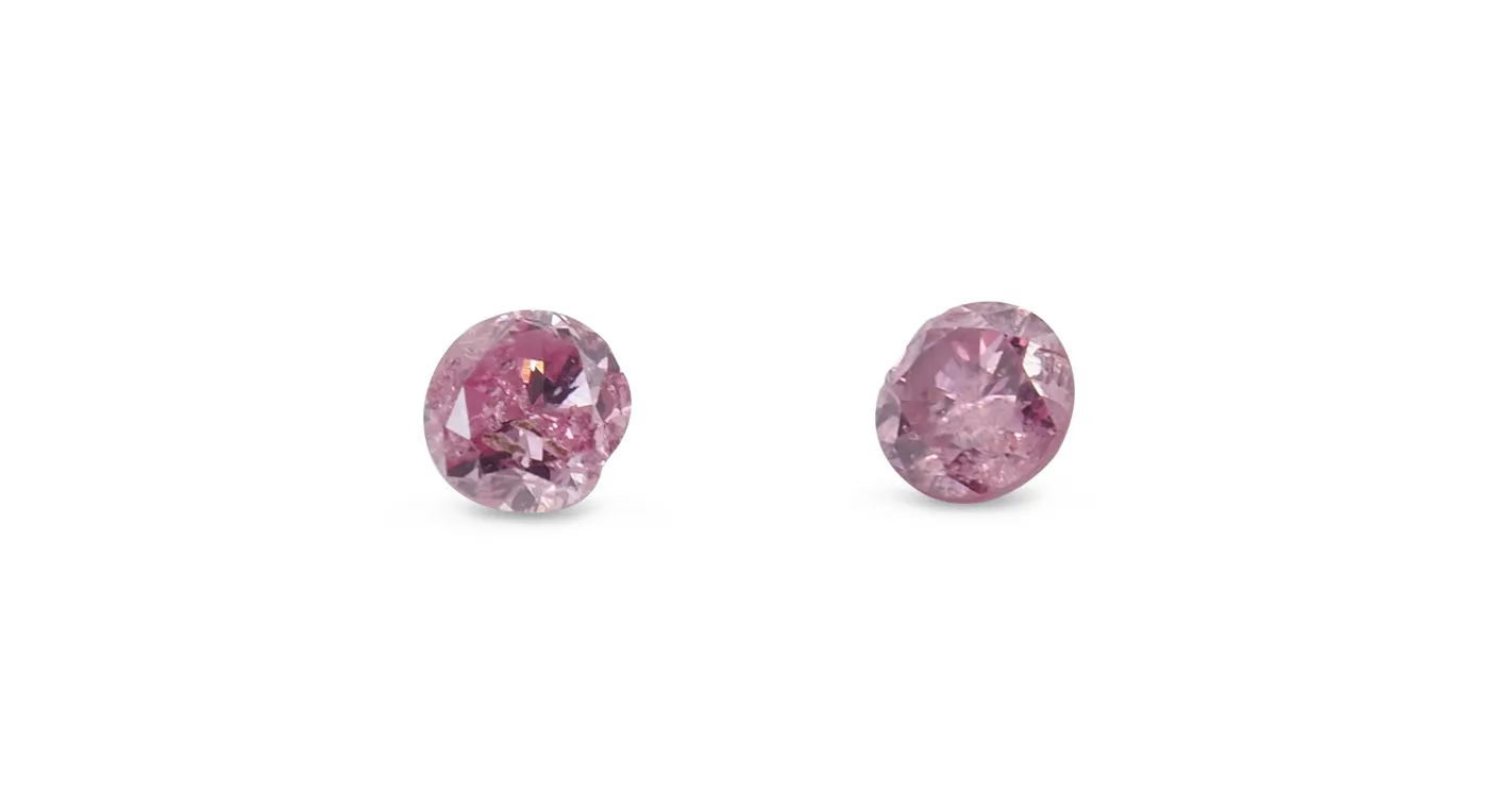 Natural Pink Diamonds, 2pc, 0.28ct