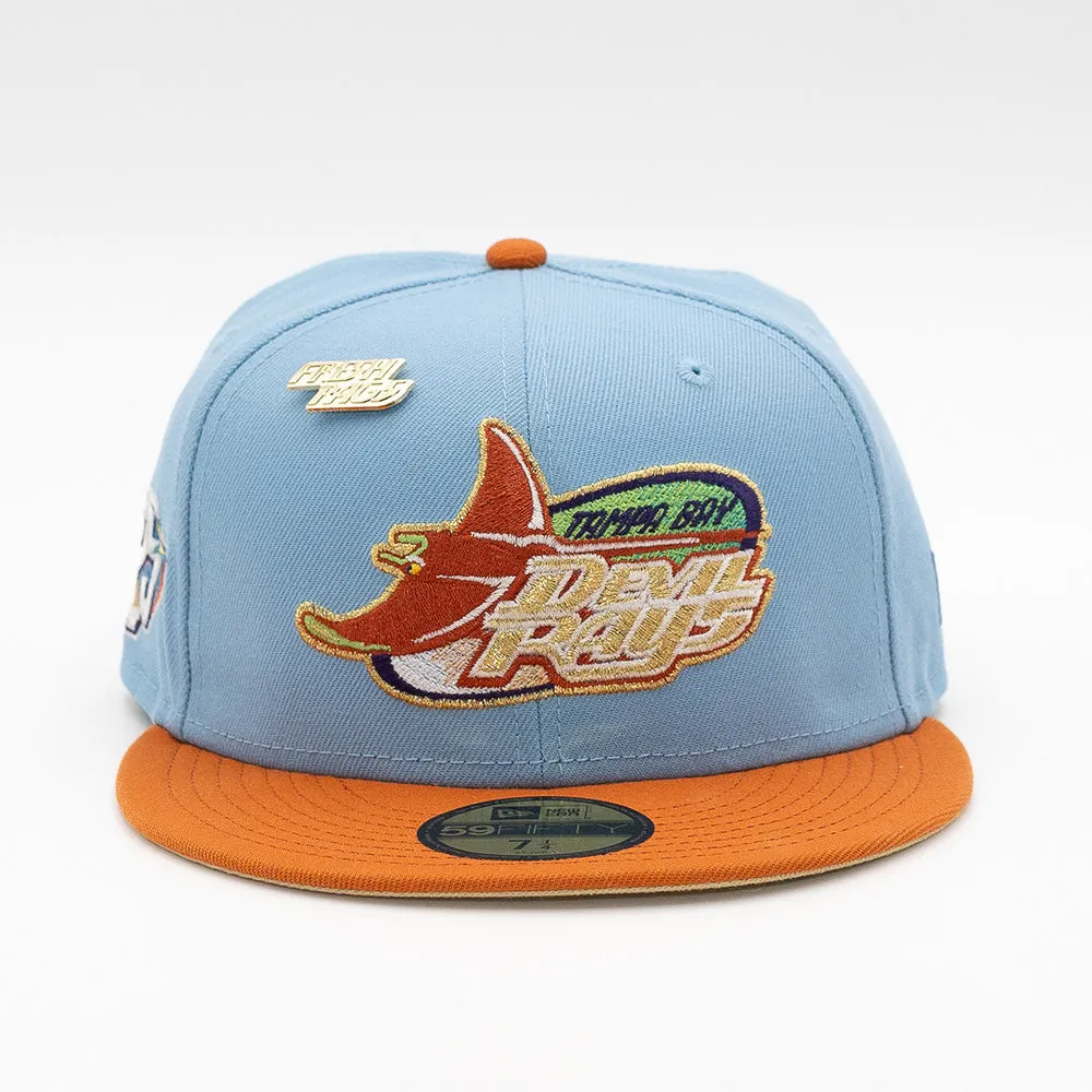 NEW ERA X FRESH RAGS 59FIFTY 1998 TAMPA BAY Devil RAYS 25 Seasons SIDE PATCH