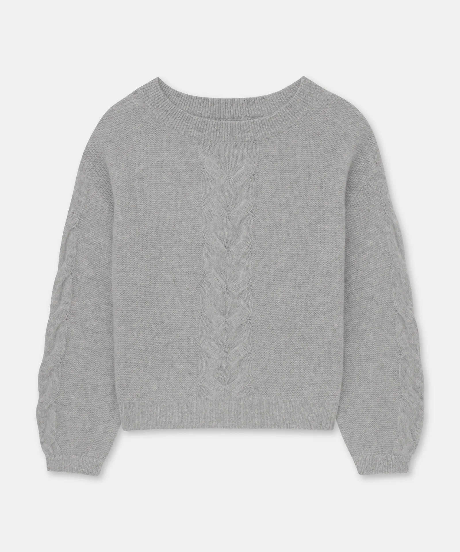 Novelty Cashmere Airy Cable Crew