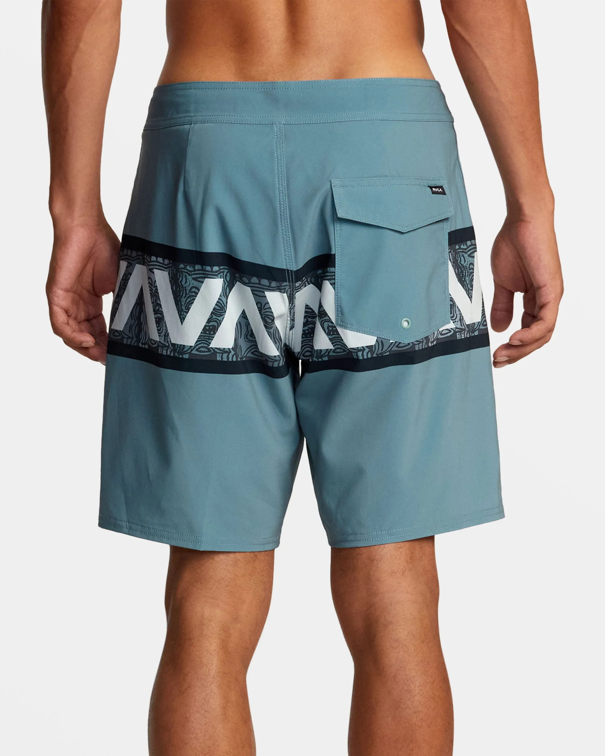 Oblow Tiki Banded 18 Boardshorts - Grey