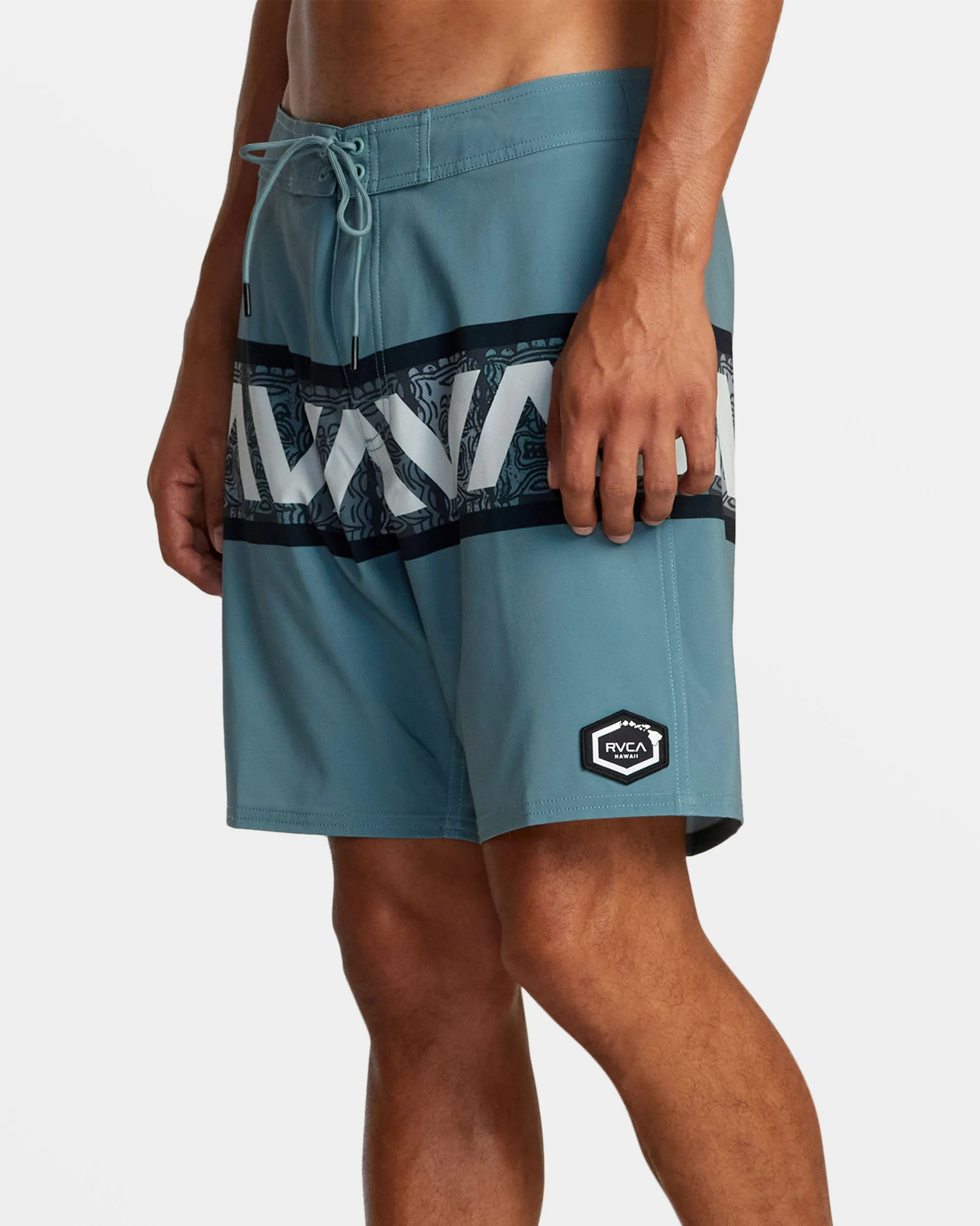 Oblow Tiki Banded 18 Boardshorts - Grey