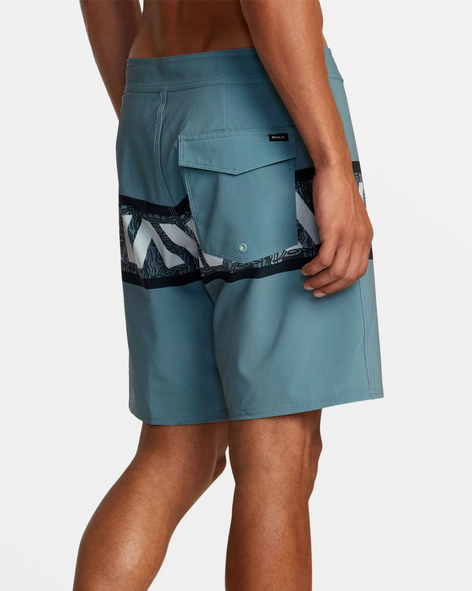 Oblow Tiki Banded 18 Boardshorts - Grey