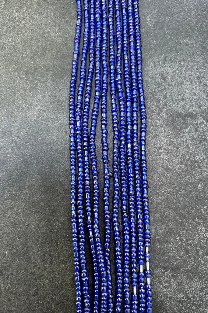 Ocean Blue Traditional Tie On Waist Beads