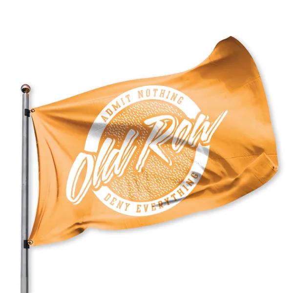 Old Row Retro Circle Flag - Orange