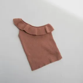 One Strap Knit Tank-Terracotta