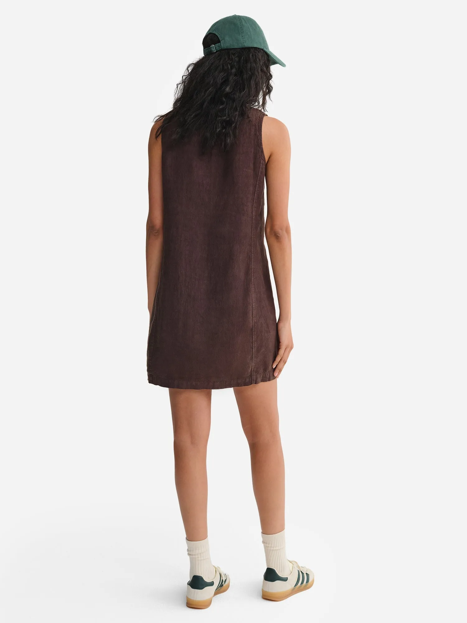 Organic Linen Square Neck Mini Dress