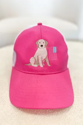 Patriotic Dog Hat Pink