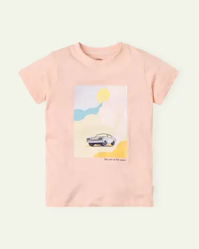 Peach Graphic T-Shirt