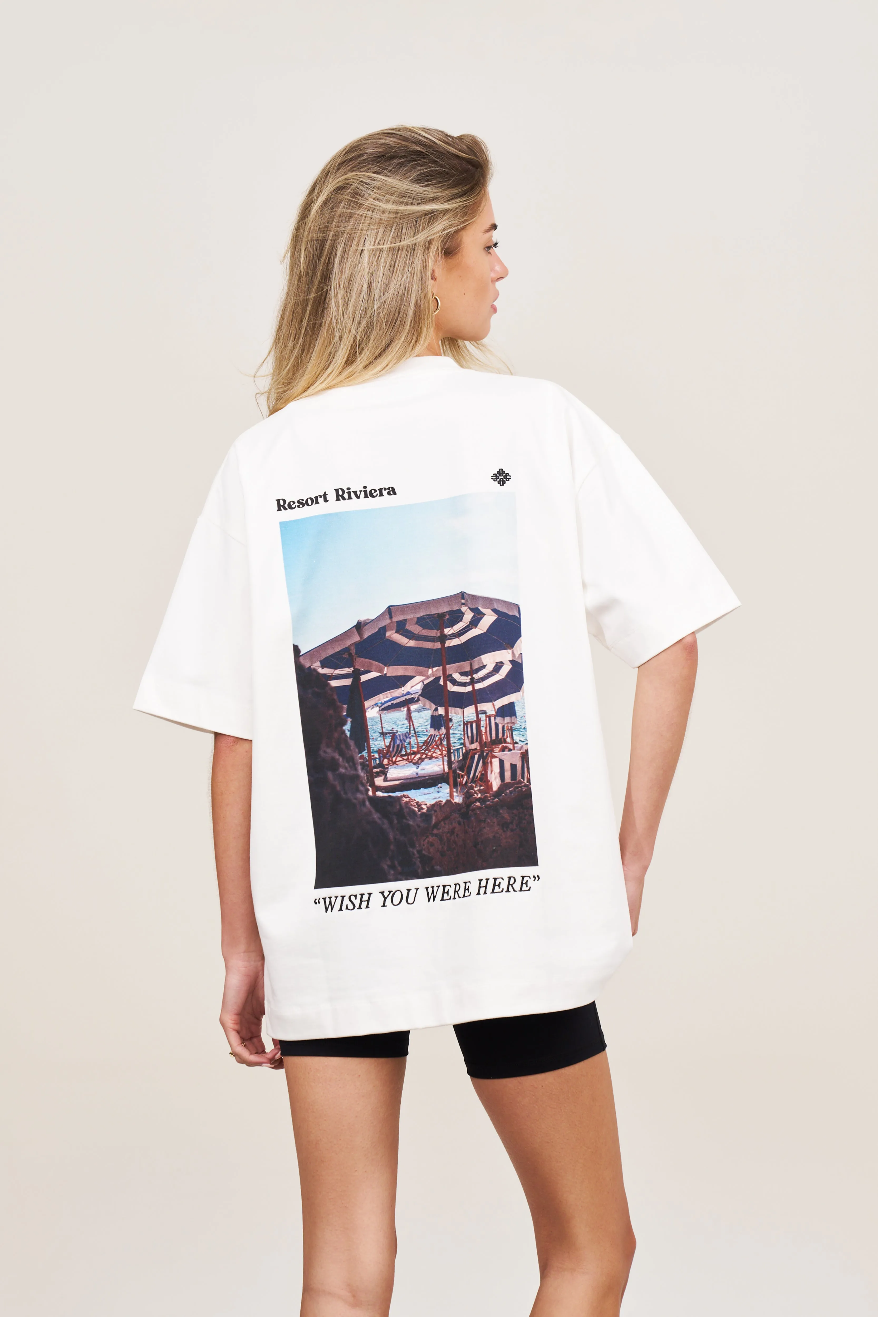 PHOTOGRAPHIC PRINT OVERSIZE T-SHIRT - OFF WHITE