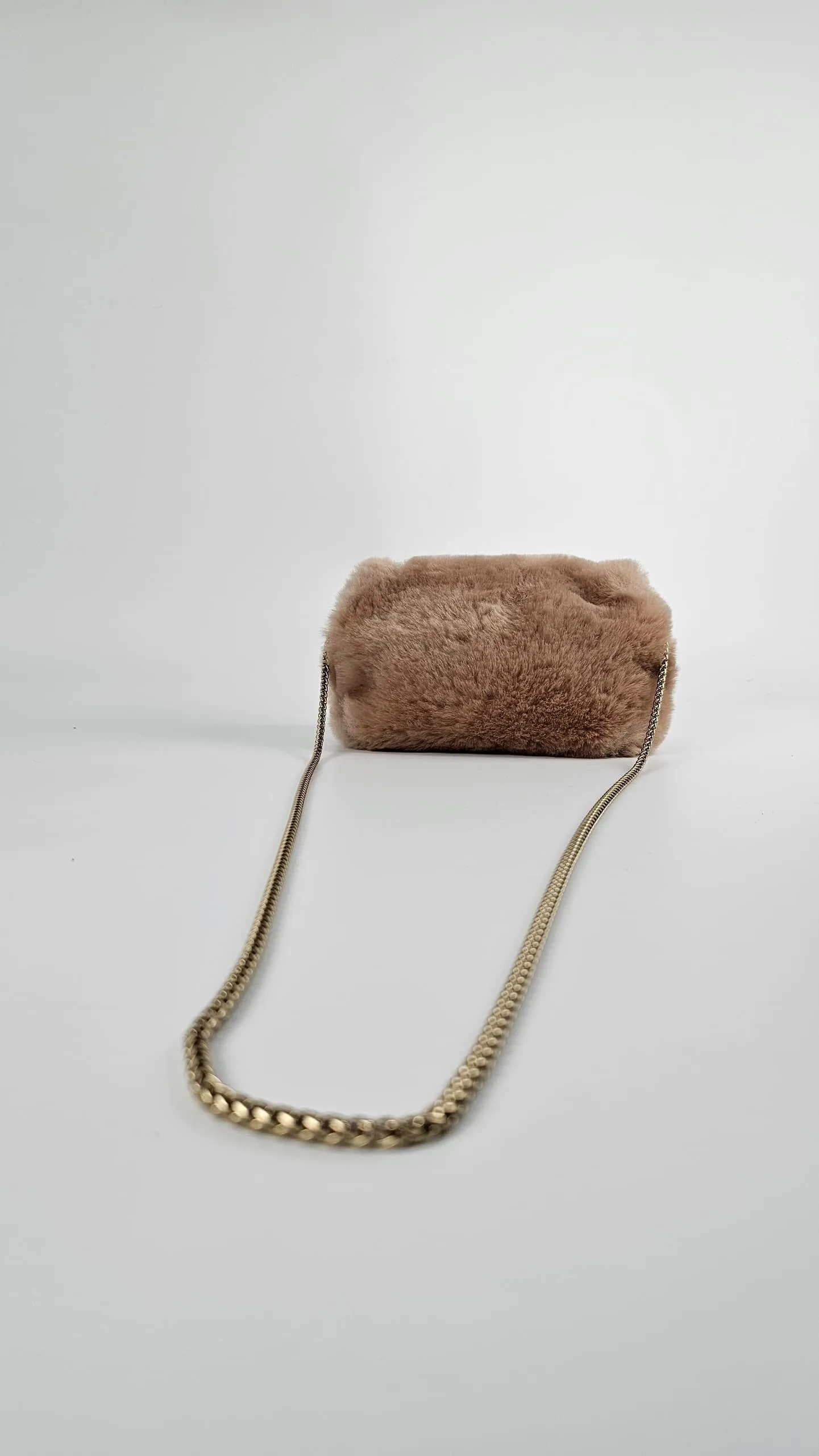 Pink Faux Fur Metropolis Crossbody Bag