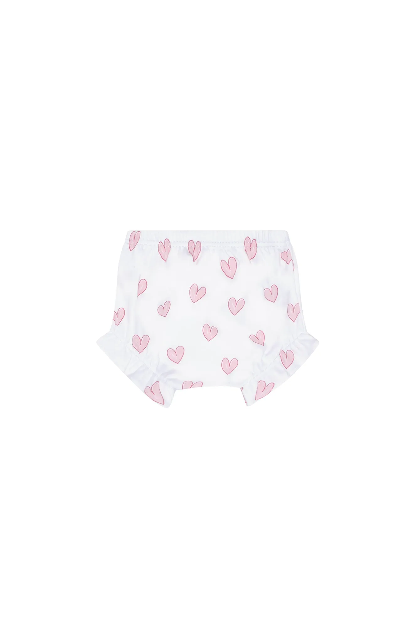 Pink Heart Print Diaper Cover Set