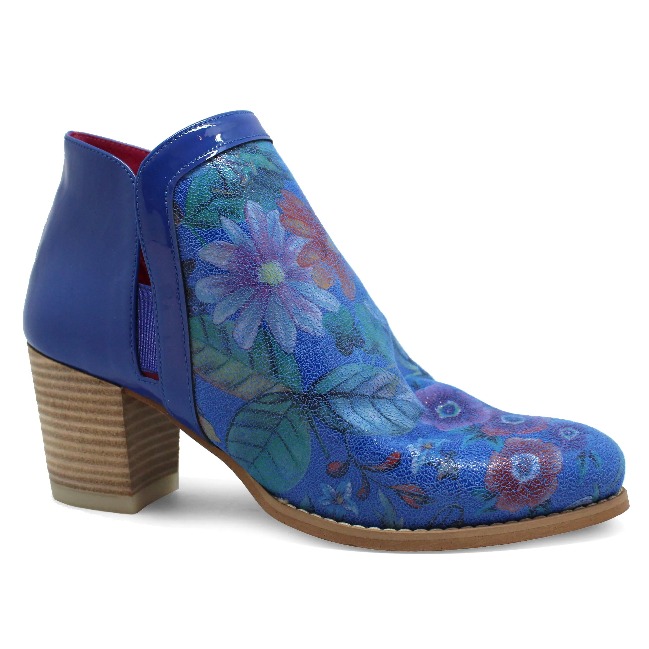 Plume - Blue Flower ankle boot- LAST PAIRS 39 AND 41!