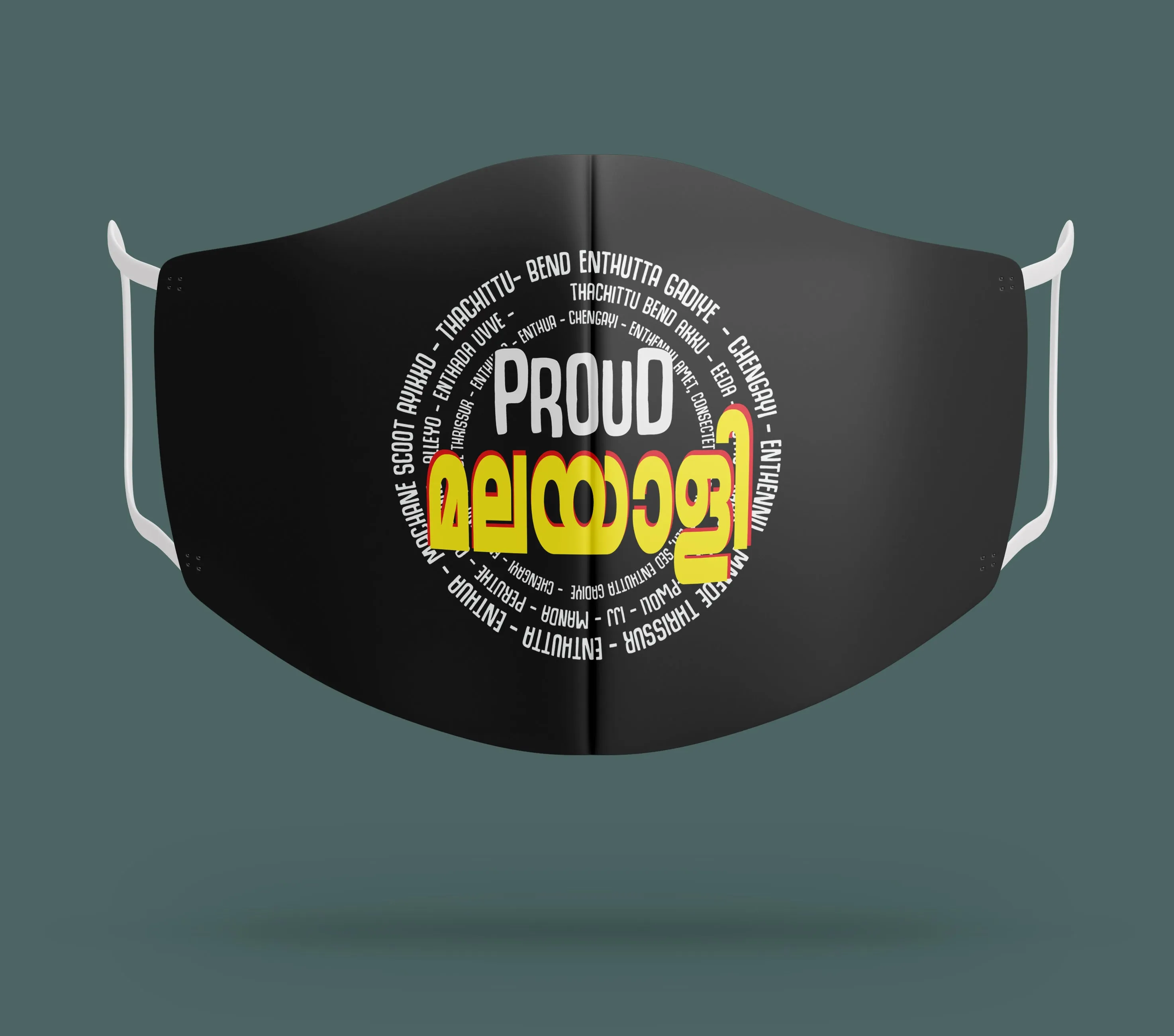 Proud Malayali Premium Printed Mask ( Pack of 3)