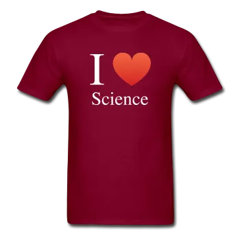 "I ♥ Science" (white) - Men's T-Shirt