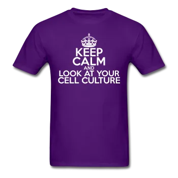 "Keep Calm and Look At Your Cell Culture" (white) - Men's T-Shirt