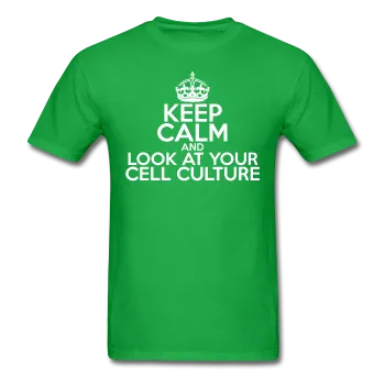 "Keep Calm and Look At Your Cell Culture" (white) - Men's T-Shirt