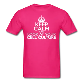 "Keep Calm and Look At Your Cell Culture" (white) - Men's T-Shirt