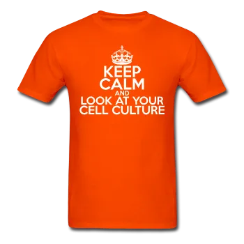 "Keep Calm and Look At Your Cell Culture" (white) - Men's T-Shirt