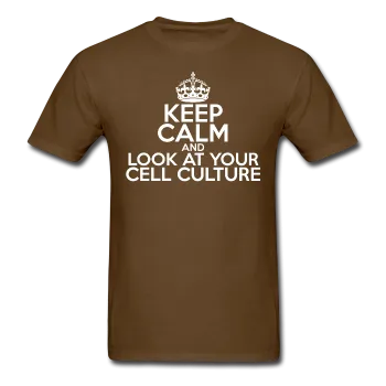 "Keep Calm and Look At Your Cell Culture" (white) - Men's T-Shirt