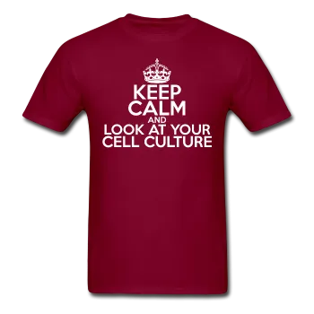 "Keep Calm and Look At Your Cell Culture" (white) - Men's T-Shirt