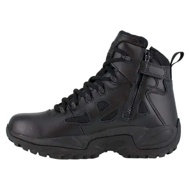 Rapid Response Rb 6 Inch Soft-Toe Side Zip Tactical Stealth Boot Black