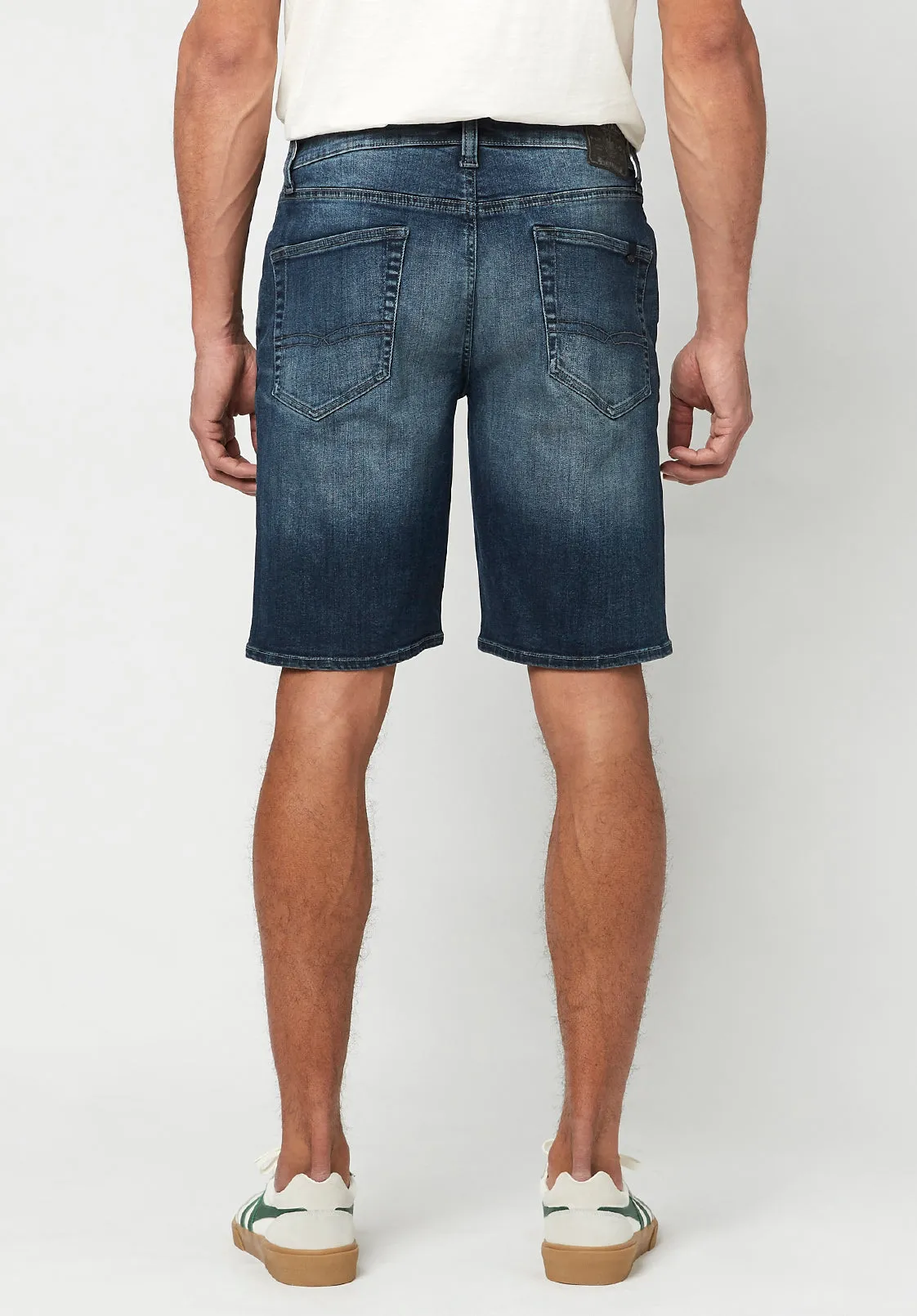 Relaxed Straight Dean Men's Shorts in Worn Indigo - BM22781