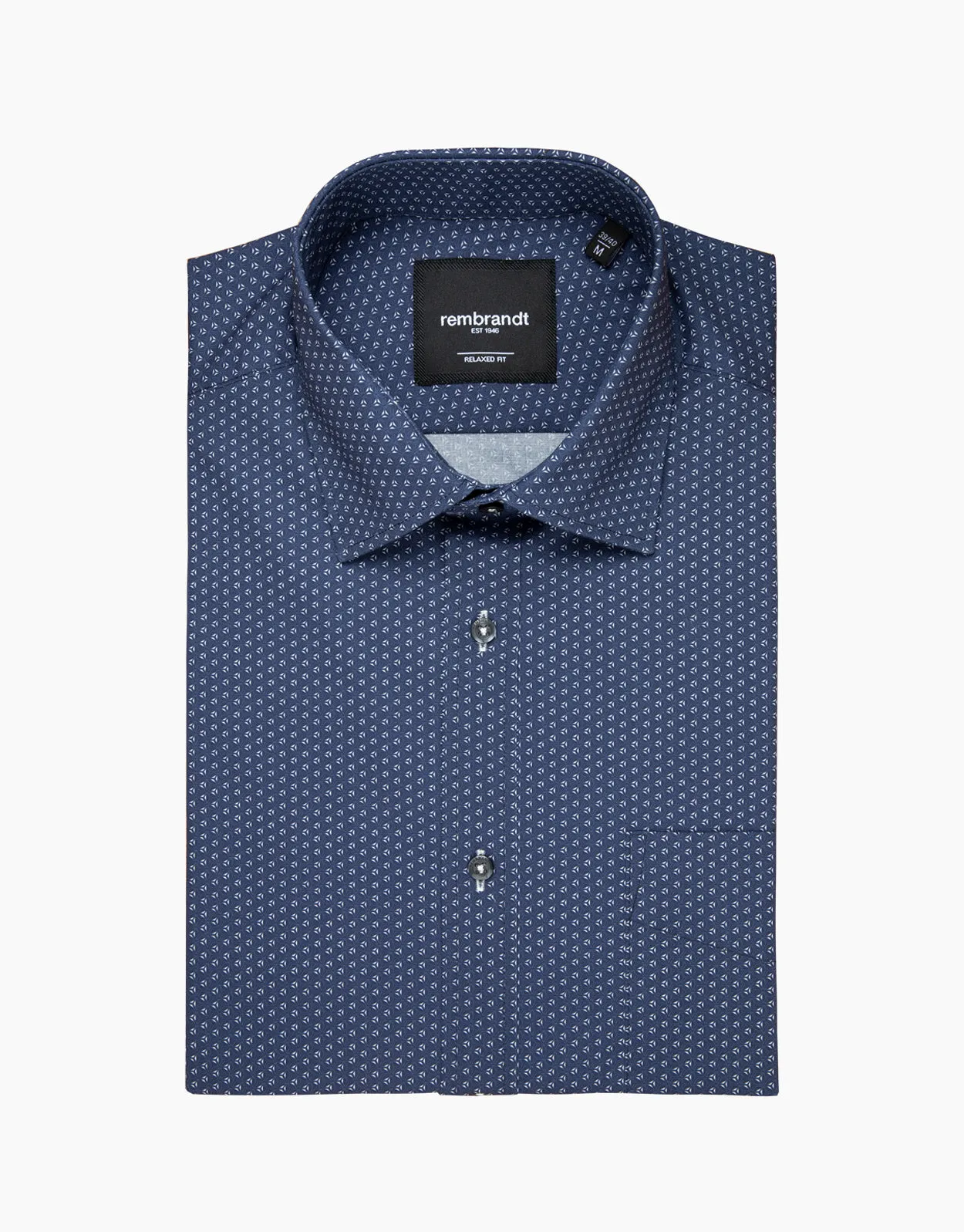 Rembrandt - Sinatra Shirt - Dark Blue Microdesign