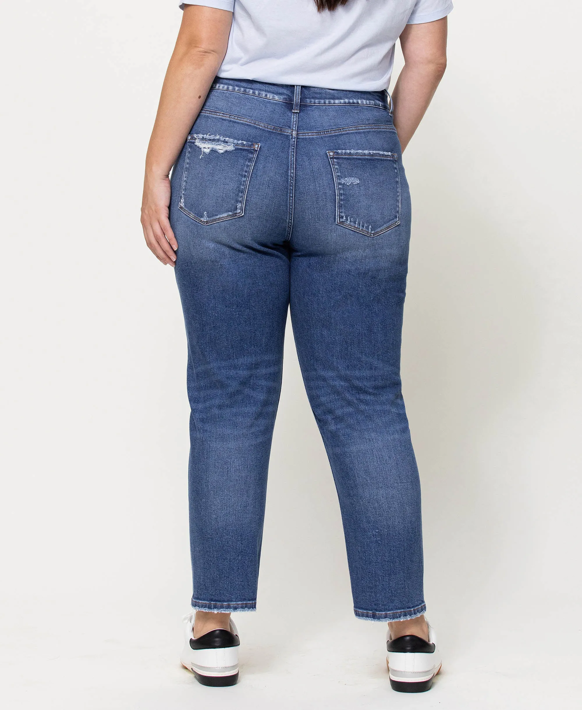 Rivers - Plus Button Up Stretch Mom Jeans